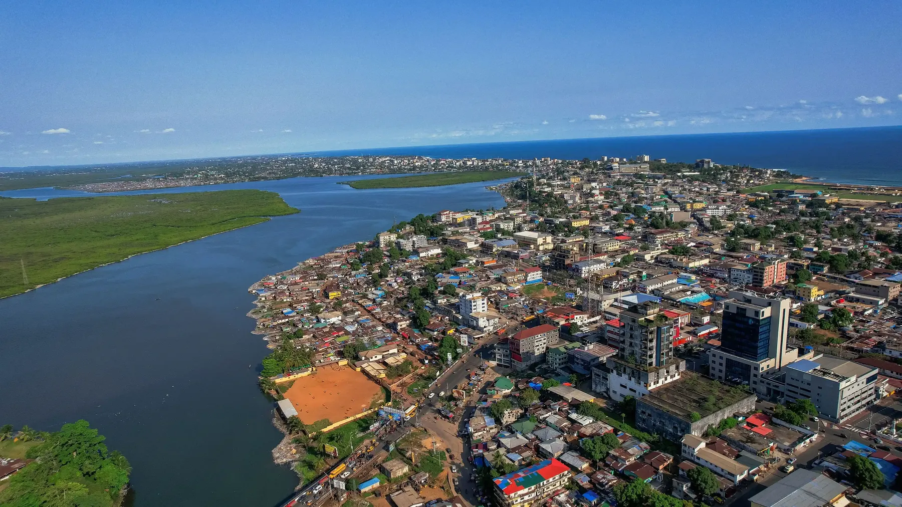 Public art wall in Monrovia, Liberia